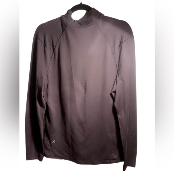 Lululemon Surge Warm 1/2 Zip Black Run Stretch Athletic Yoga Long Sleeve Top M - Picture 3 of 4